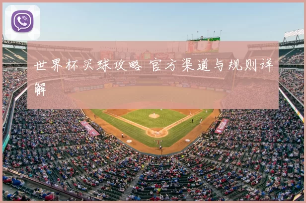 世界杯买球攻略 官方渠道与规则详解